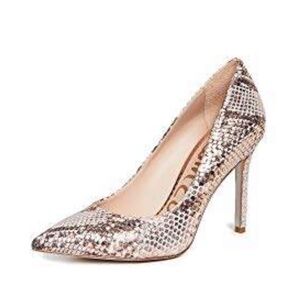 Sam Edelman Snakeskin Heels - Tan and Black